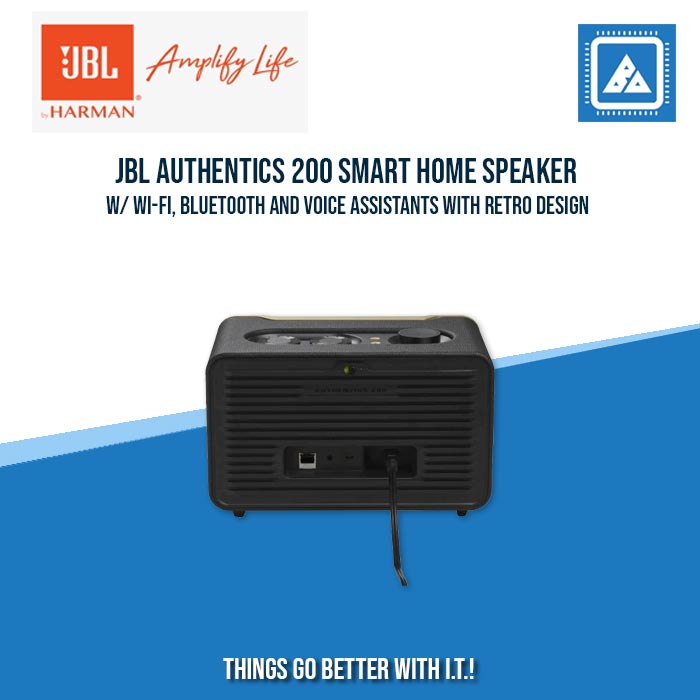 JBL AUTHENTICS 200 SMART HOME SPEAKER WITH WI-FI, BLUETOOTH, AND VOICE ASSISTANTS WITH RETRO DESIGN JBL AUTHENTICS 200 SMART HOME SPEAKER WITH WI-FI, BLUETOOTH, AND VOICE ASSISTANTS WITH RETRO DESIGN